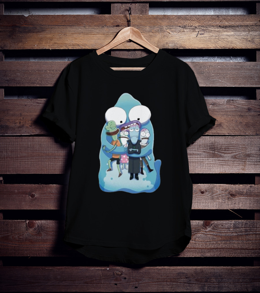 Pupa Hug With Solar Opposites Characters T-Shirt