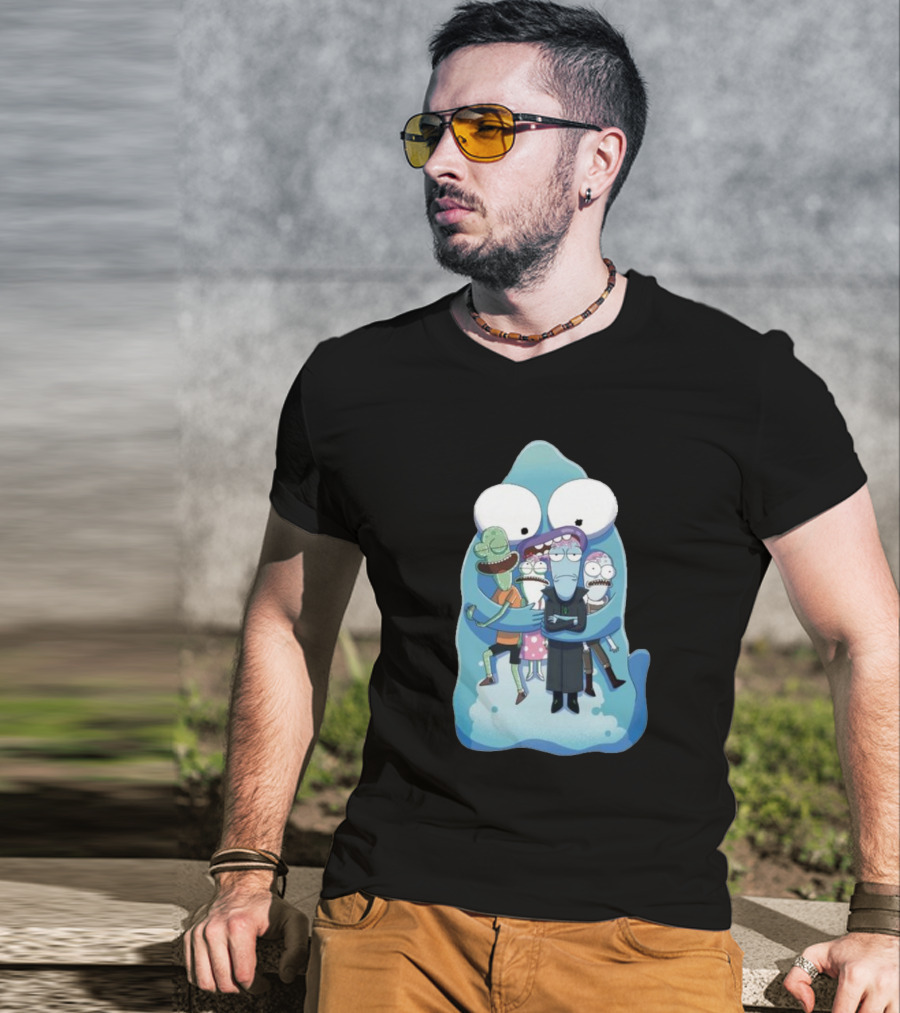 Pupa Hug With Solar Opposites Characters T-Shirt