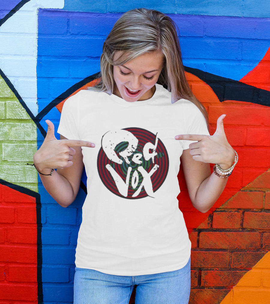 Retroware Red Vox Psychedelic Spiral Retro Vibes T-Shirt