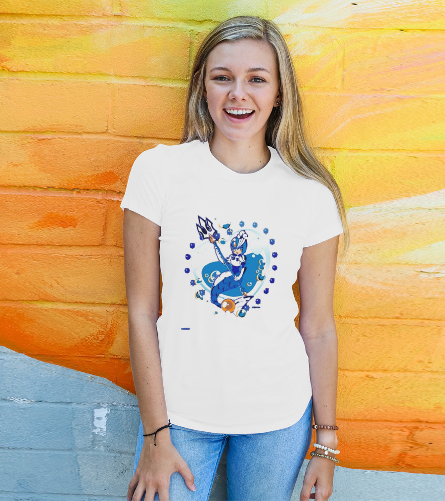 Splash Woman Mega Man Aqua Heart Capcom T-Shirt