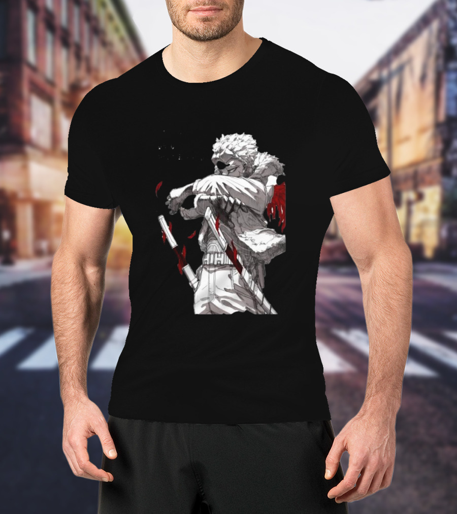 The My Hero Academia Anime Hawks With Swords And Japanese Text T-Shirt