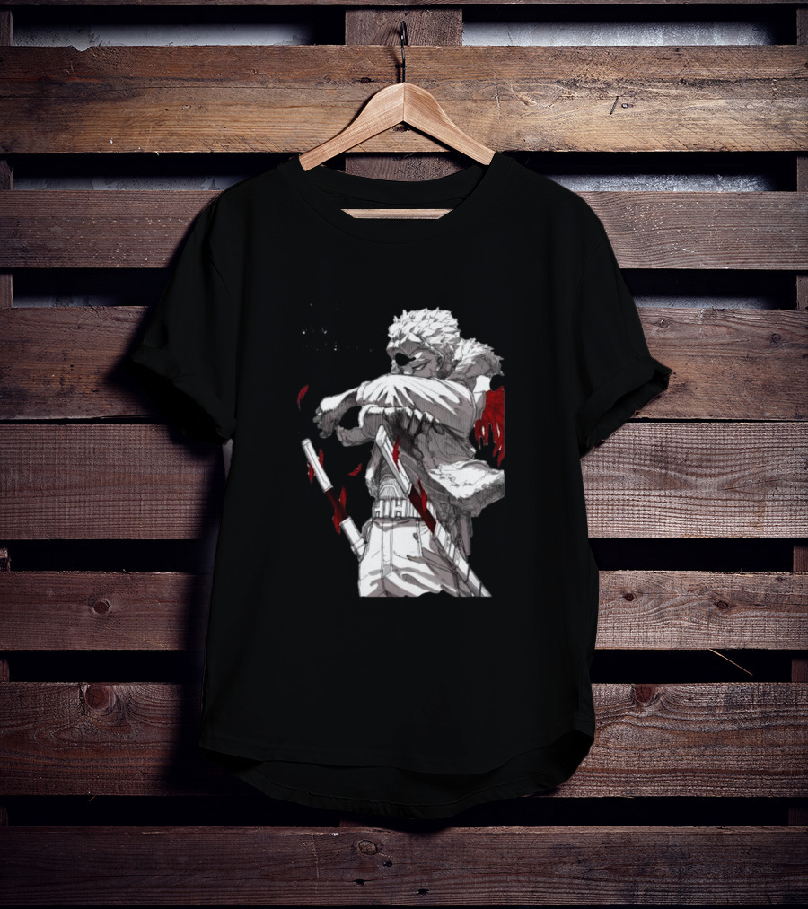 The My Hero Academia Anime Hawks With Swords And Japanese Text T-Shirt