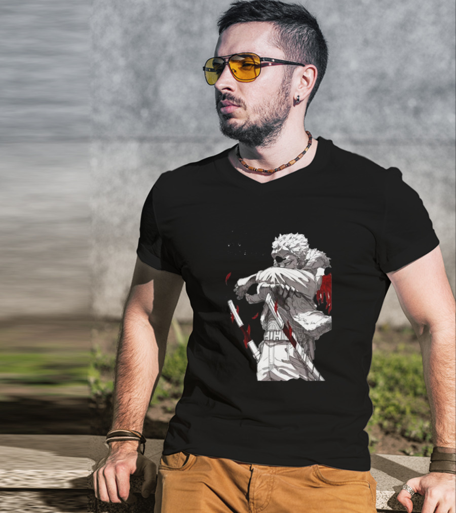 The My Hero Academia Anime Hawks With Swords And Japanese Text T-Shirt