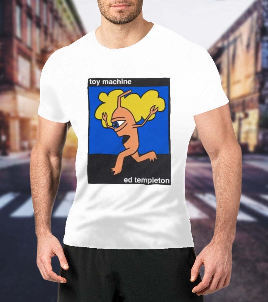 Toy Machine Ed Templeton Cartoon Character With Yellow Hair And One Eye T-Shirt