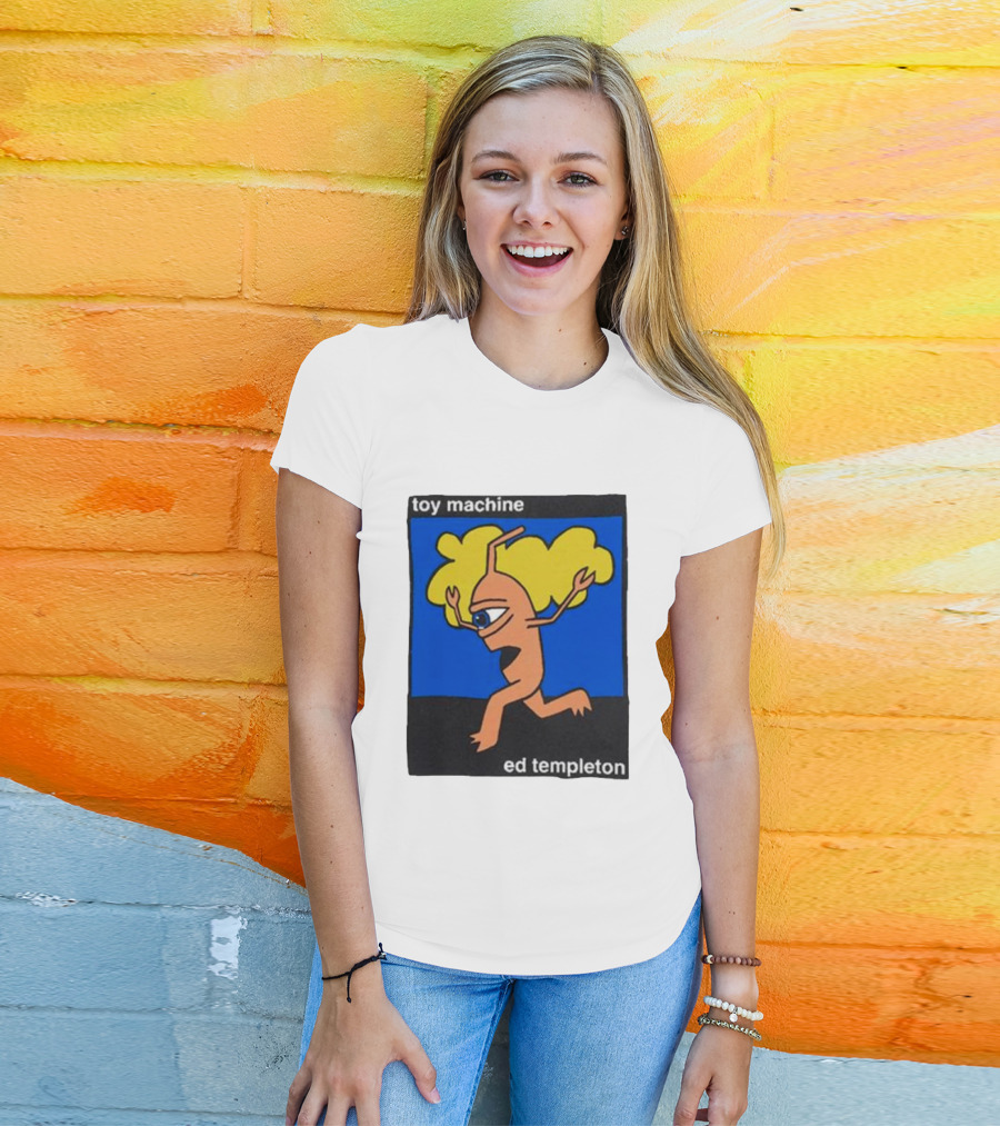 Toy Machine Ed Templeton Cartoon Character With Yellow Hair And One Eye T-Shirt
