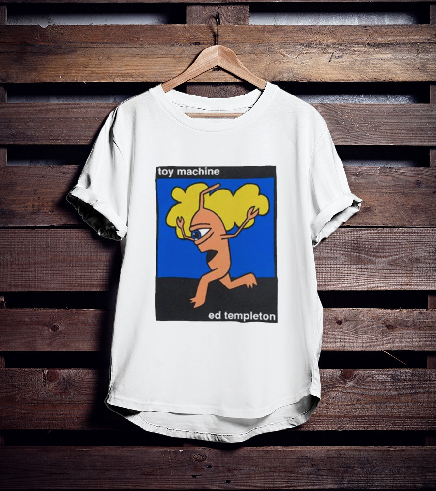 Toy Machine Ed Templeton Cartoon Character With Yellow Hair And One Eye T-Shirt