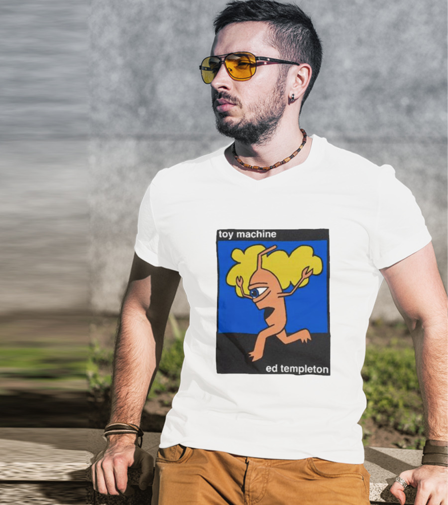 Toy Machine Ed Templeton Cartoon Character With Yellow Hair And One Eye T-Shirt