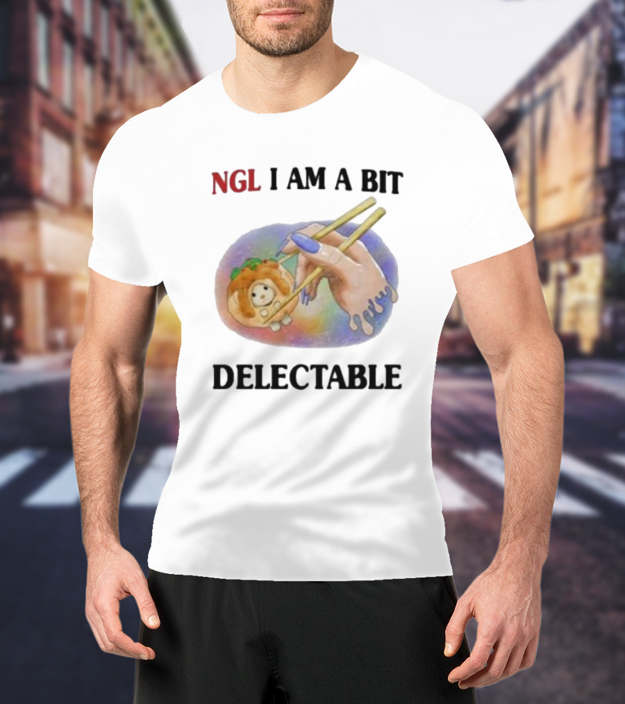 Jmcgg NGL I Am A Bit Delectable Sushi Roll With Cute Character T-Shirt
