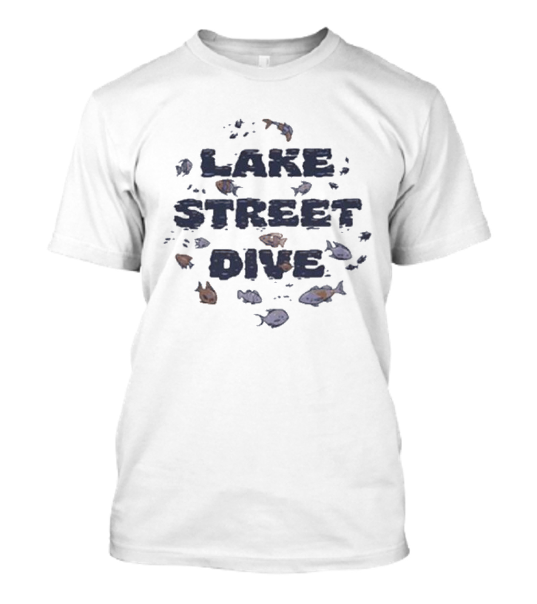 Lake Street Dive Fish Surrounding Text T-Shirt