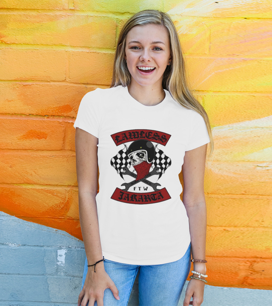 Lawless Jakarta FTW Outlaw Bones Punch Road Skull T-Shirt