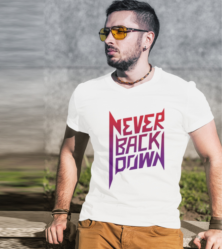 Nick Eh 30 Never Back Down Retro Gradient T-Shirt
