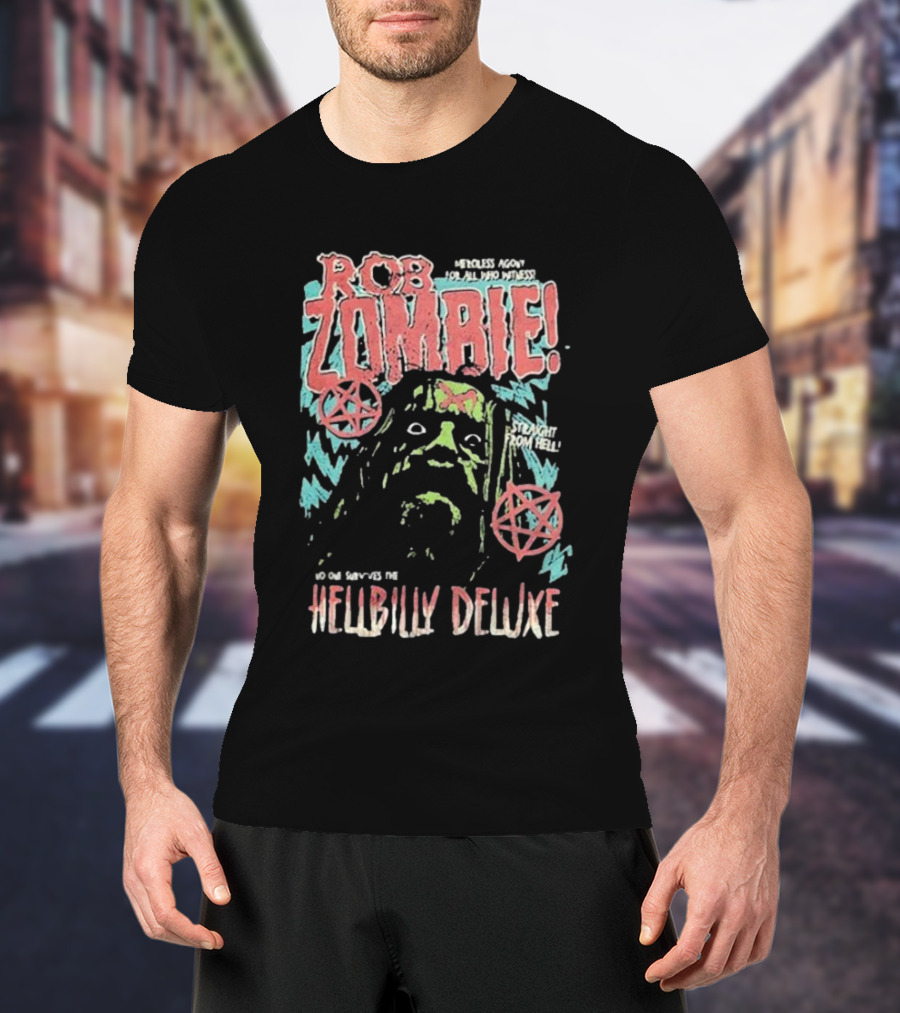 Rob Zombie Merciless Agony Hellbilly Deluxe Straight From Hell T-Shirt