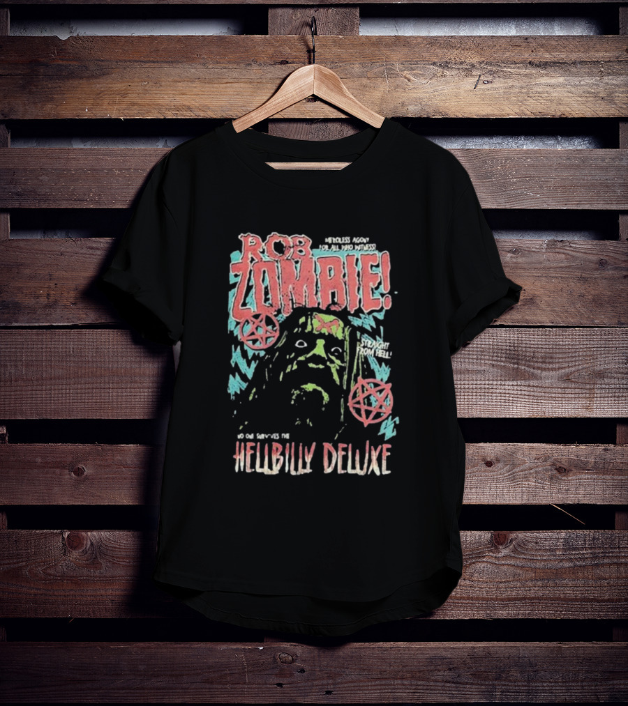 Rob Zombie Merciless Agony Hellbilly Deluxe Straight From Hell T-Shirt