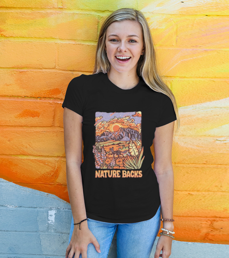 Nature Backs Vibrant Canyon At Sunset T-Shirt