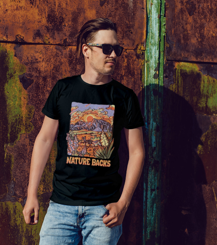 Nature Backs Vibrant Canyon At Sunset T-Shirt