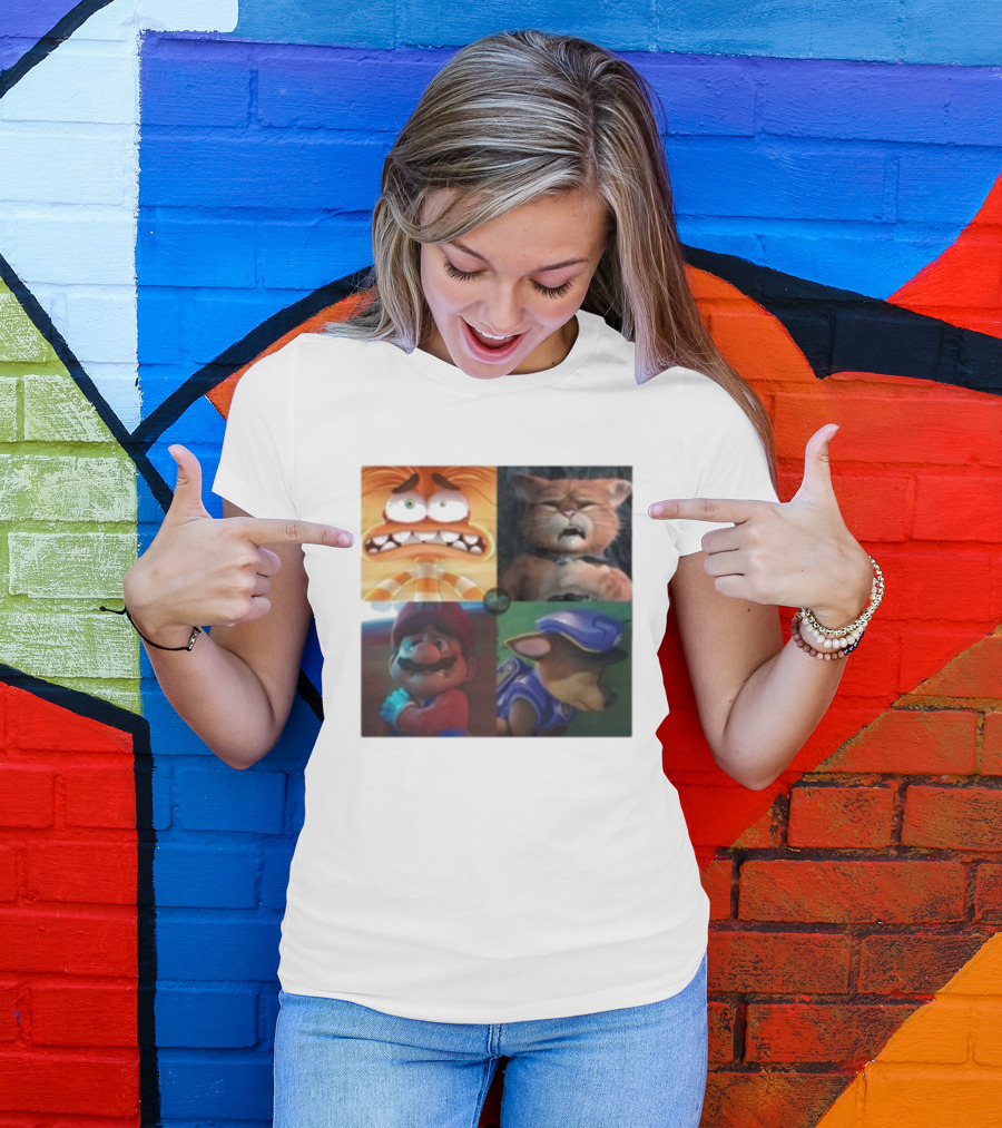 Panic Attack Anxiety Inside Out Puss In Boots Mario Paw Patrol Quartet T-Shirt
