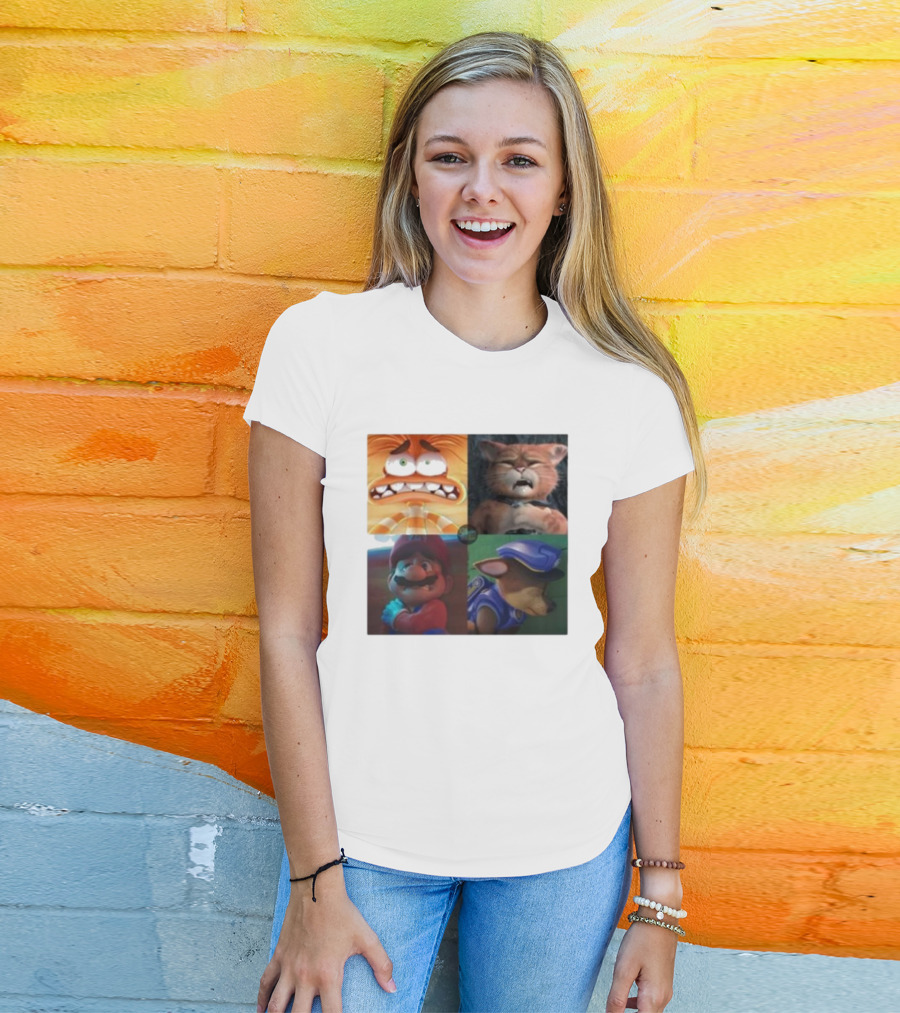 Panic Attack Anxiety Inside Out Puss In Boots Mario Paw Patrol Quartet T-Shirt