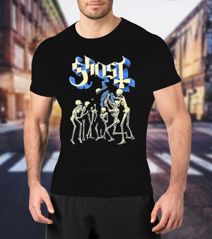 Ghost Band Skeletons Ritual Scene T-Shirt