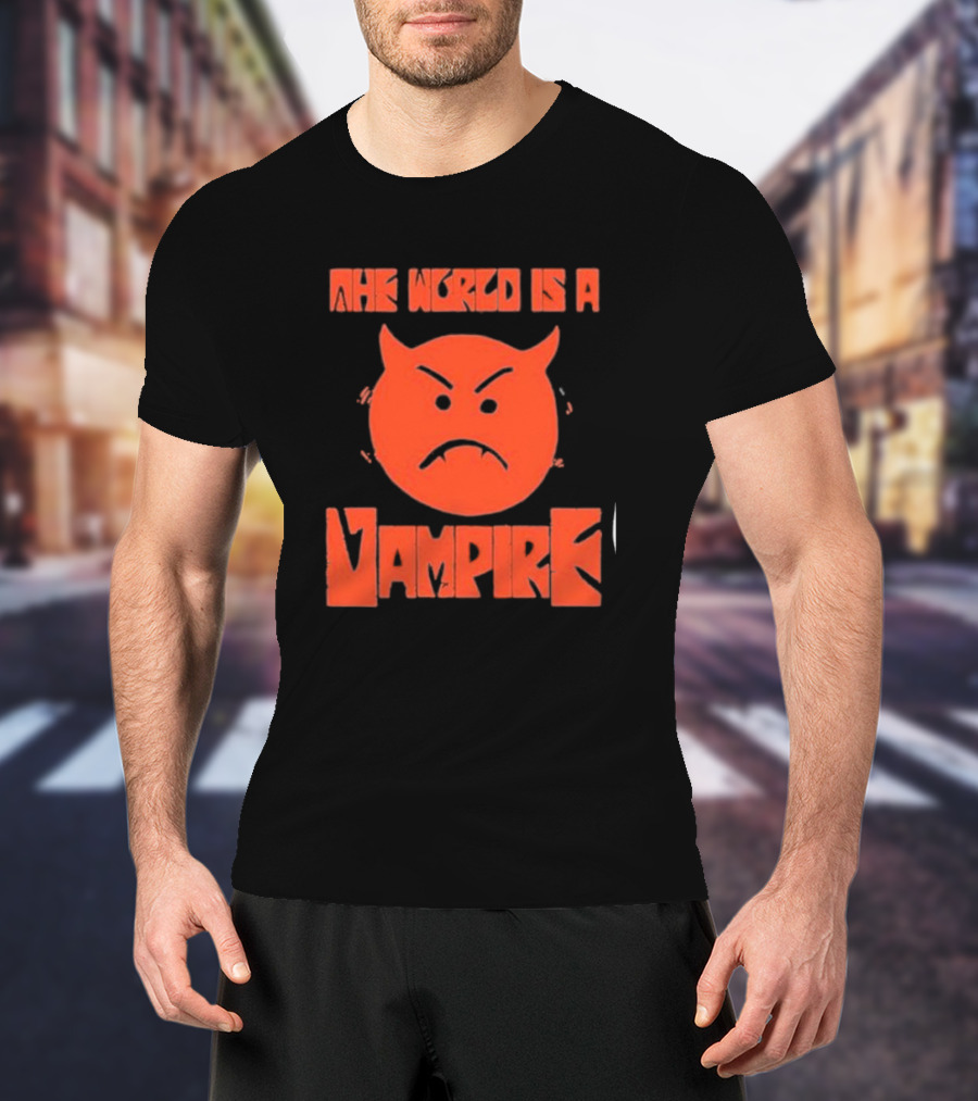 The World Is A Vampire Angry Red Devil Face T-Shirt