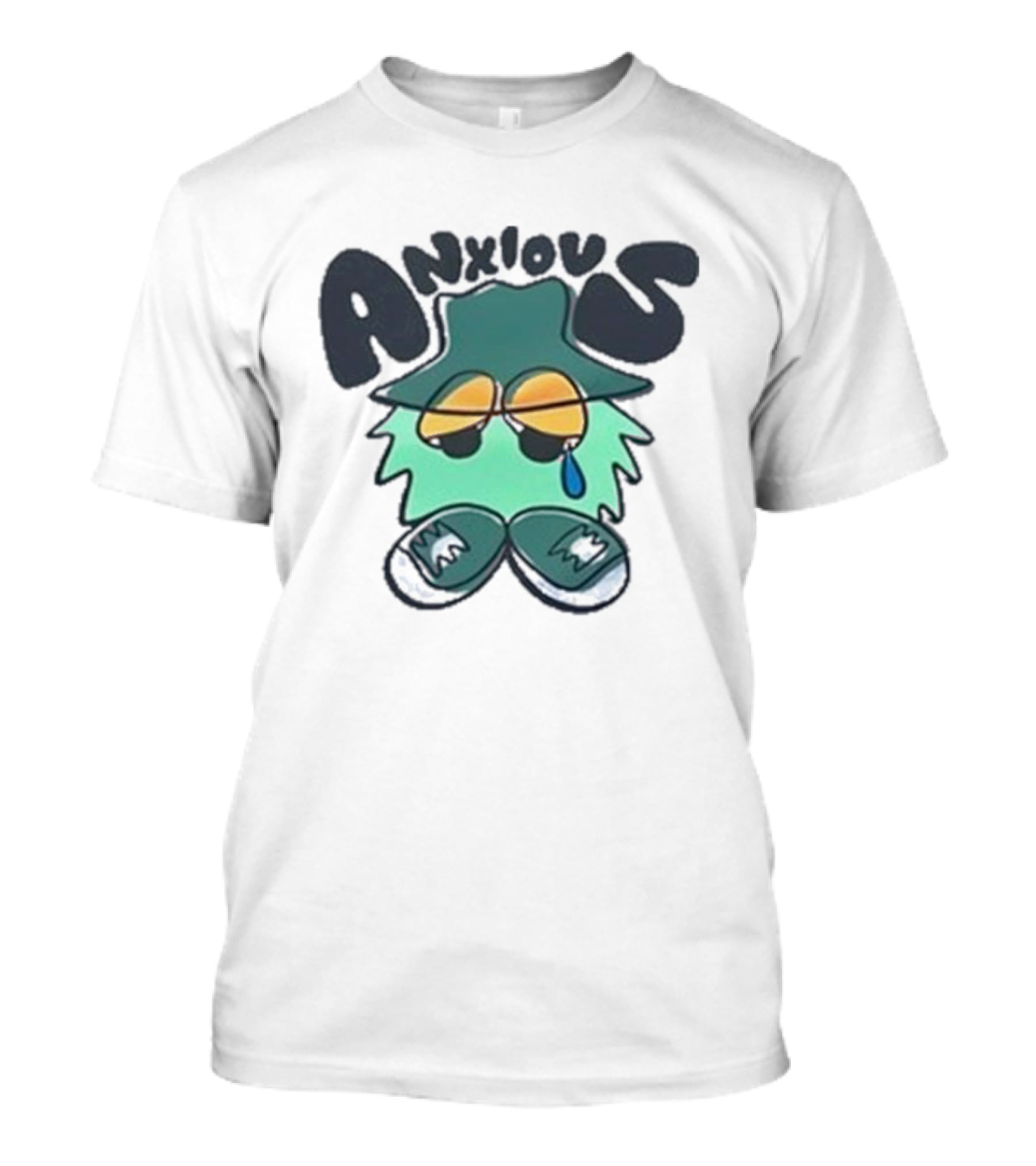 Anxious Tearful Character With Sunglasses And Hat T-Shirt