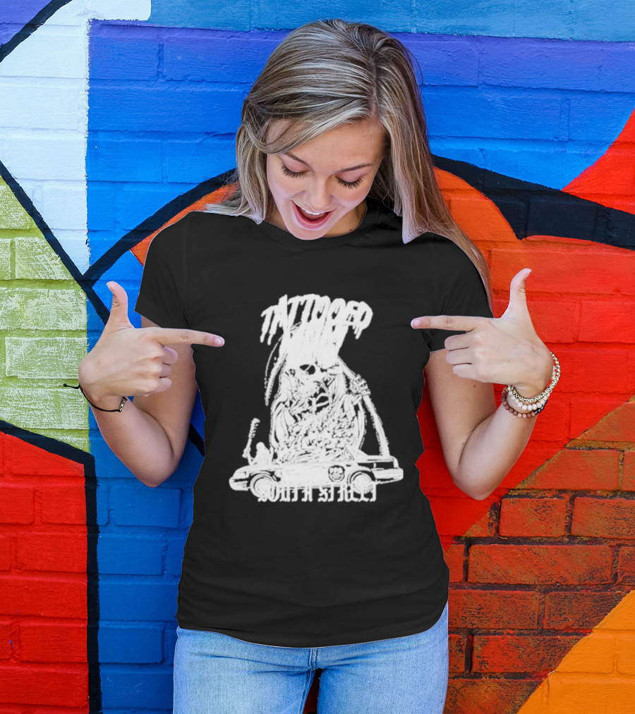 Tattooed Mom South Street Skeleton Car T-Shirt