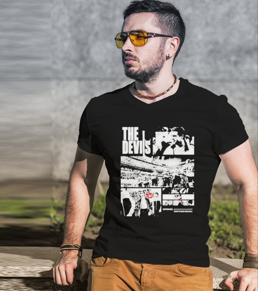 The Devils Sopranos That's How We Roll Comic-Style Collage T-Shirt