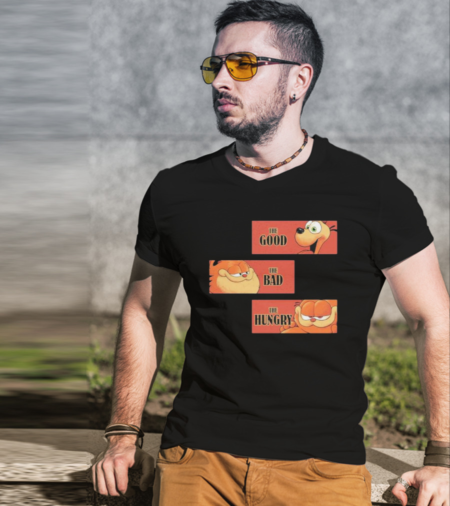 The Good The Bad The Hungry Garfield And Odie T-Shirt