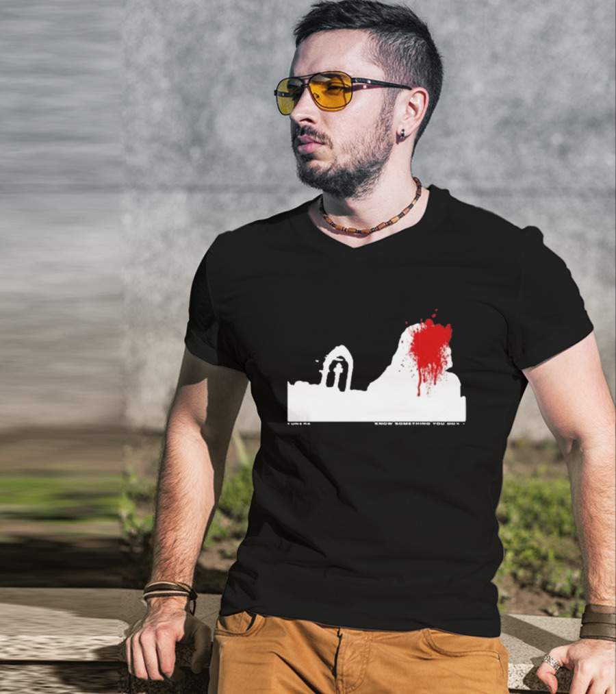 Siqaeda Funeral I Know Something You Don’t Red Splatter Archway Scene T-Shirt