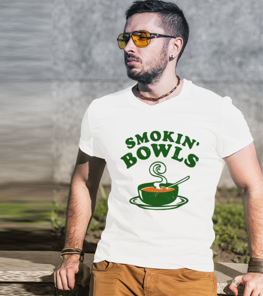 Smokin’ Bowls Soup With Spoon And Swirling Steam T-Shirt