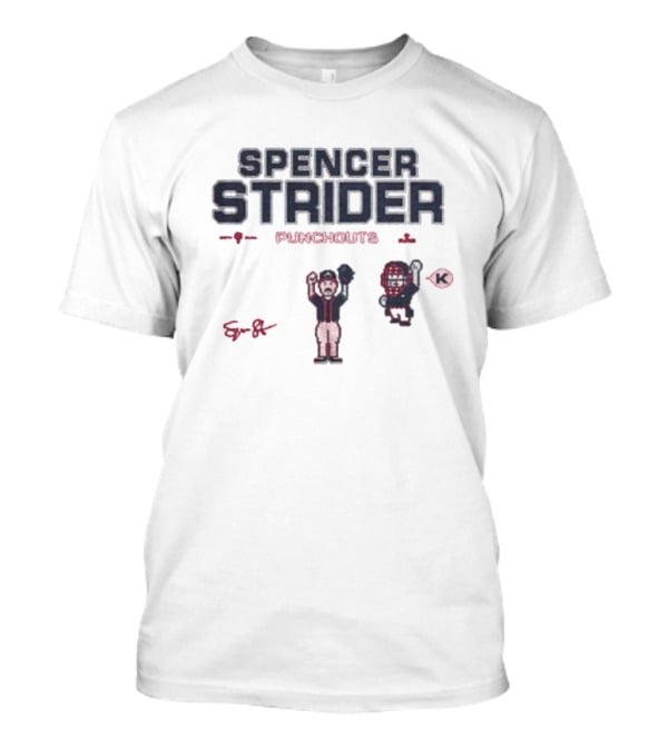 Spencer Strider Punchouts K Baseball Celebration 8-Bit T-Shirt
