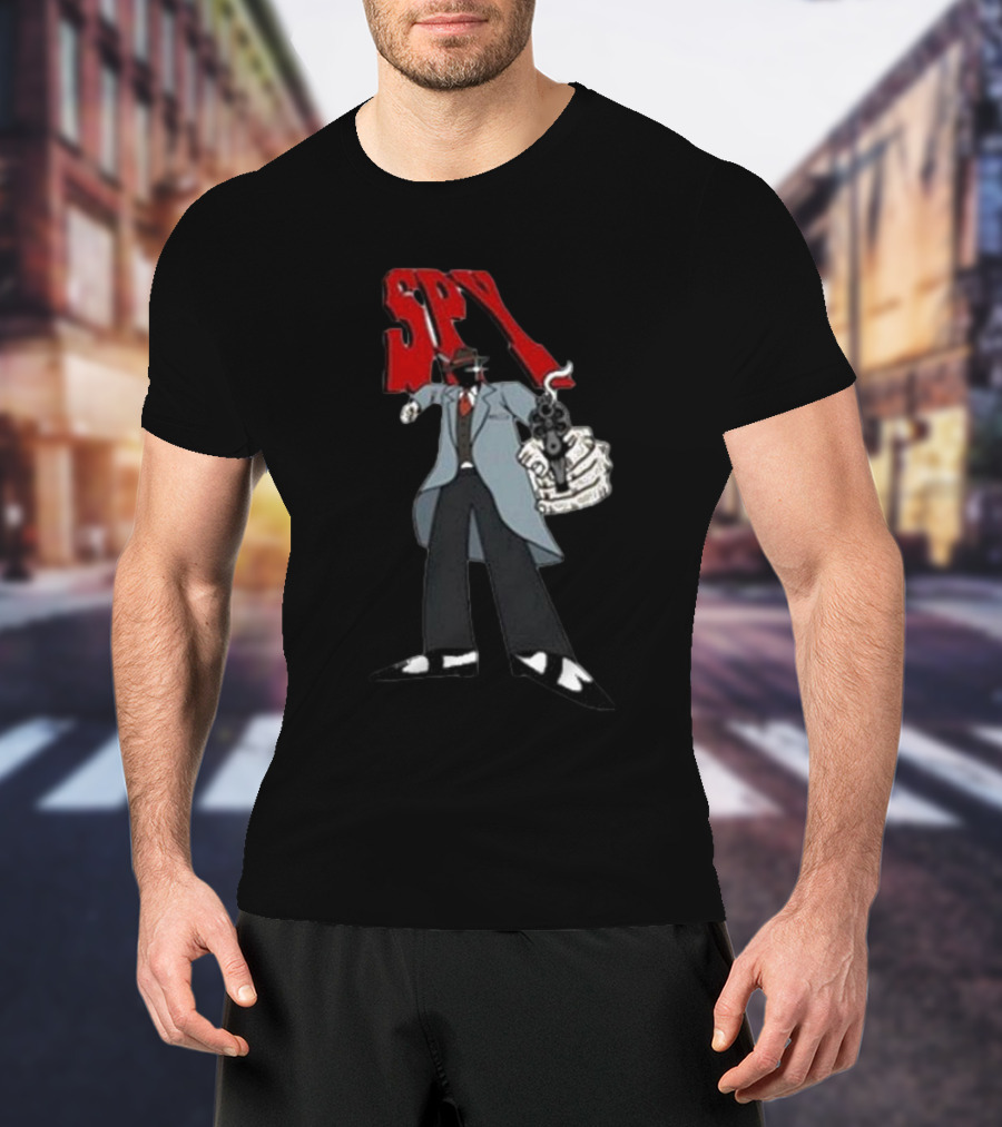 Spy Mobster Gunman Artwork Worldwide T-Shirt