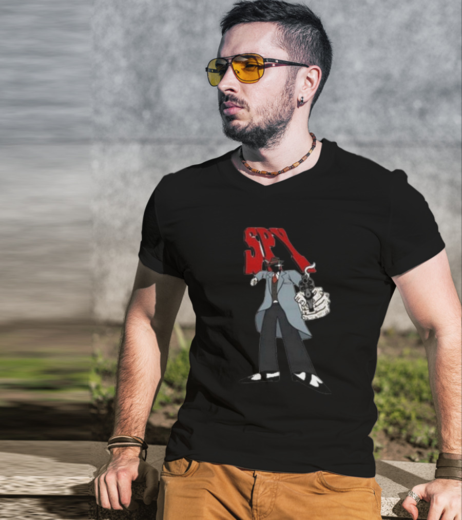 Spy Mobster Gunman Artwork Worldwide T-Shirt