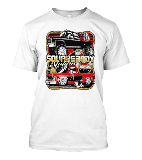Squarebody Nation Pick Up Trucks And Cowboys Icons T-Shirt