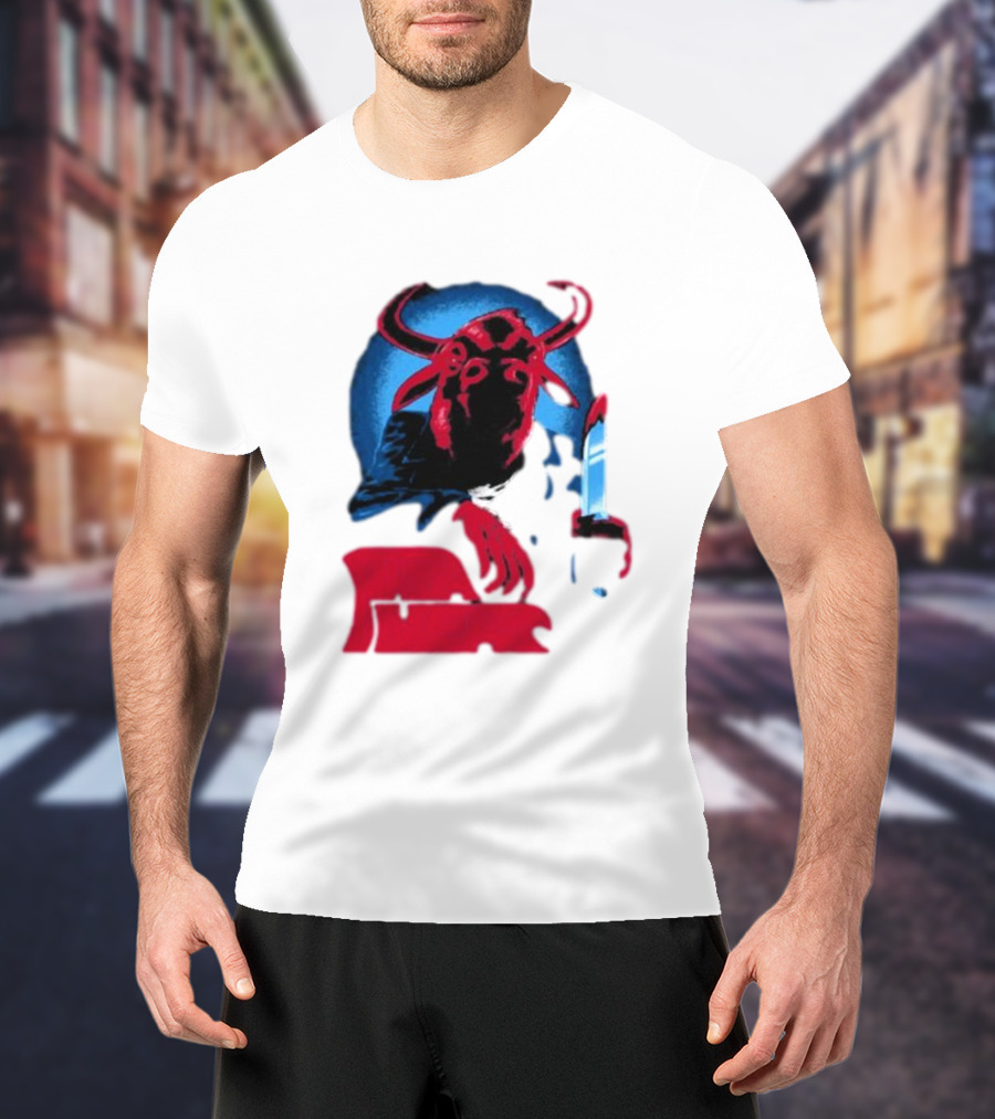 Papa Meat Cyber Bully Cow With Knife Dark Humor T-Shirt