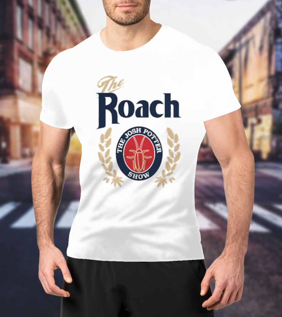 The Josh Potter Show The Roach Emblem With Laurel Wreath And Insect T-Shirt
