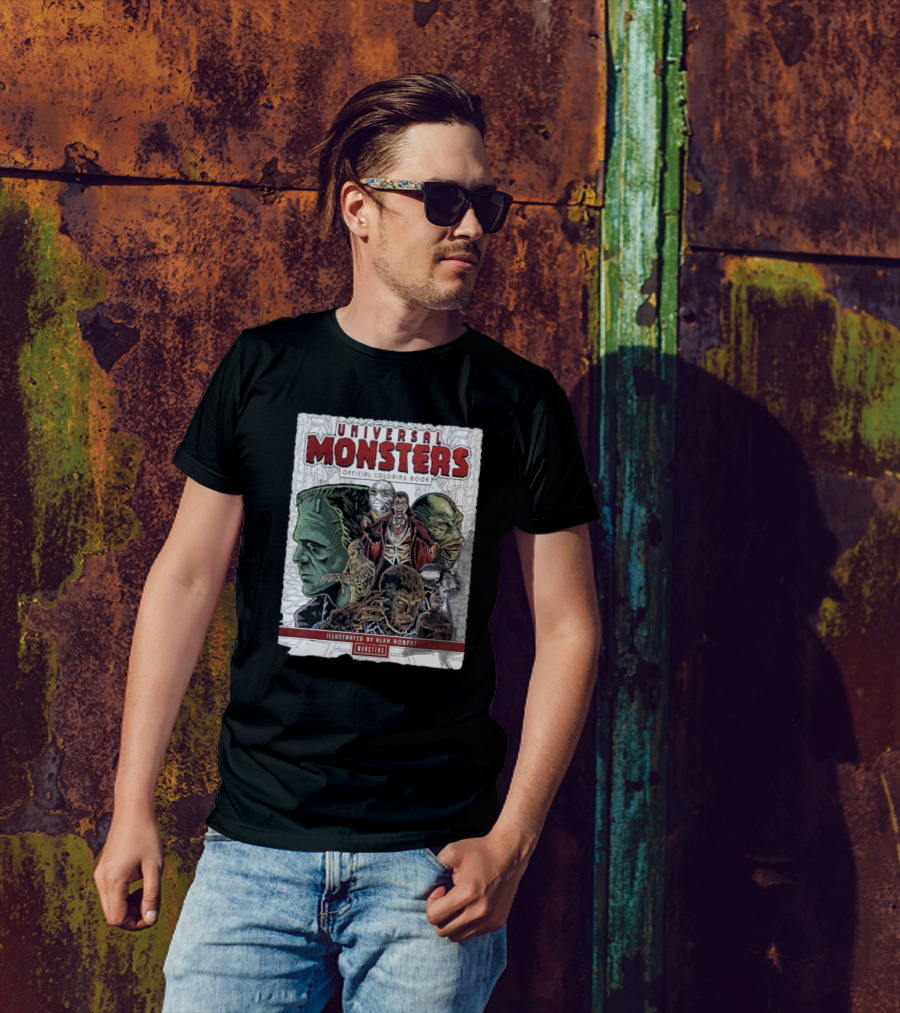 Universal Monsters Illustrated By Alan Robert Coloring Book T-Shirt