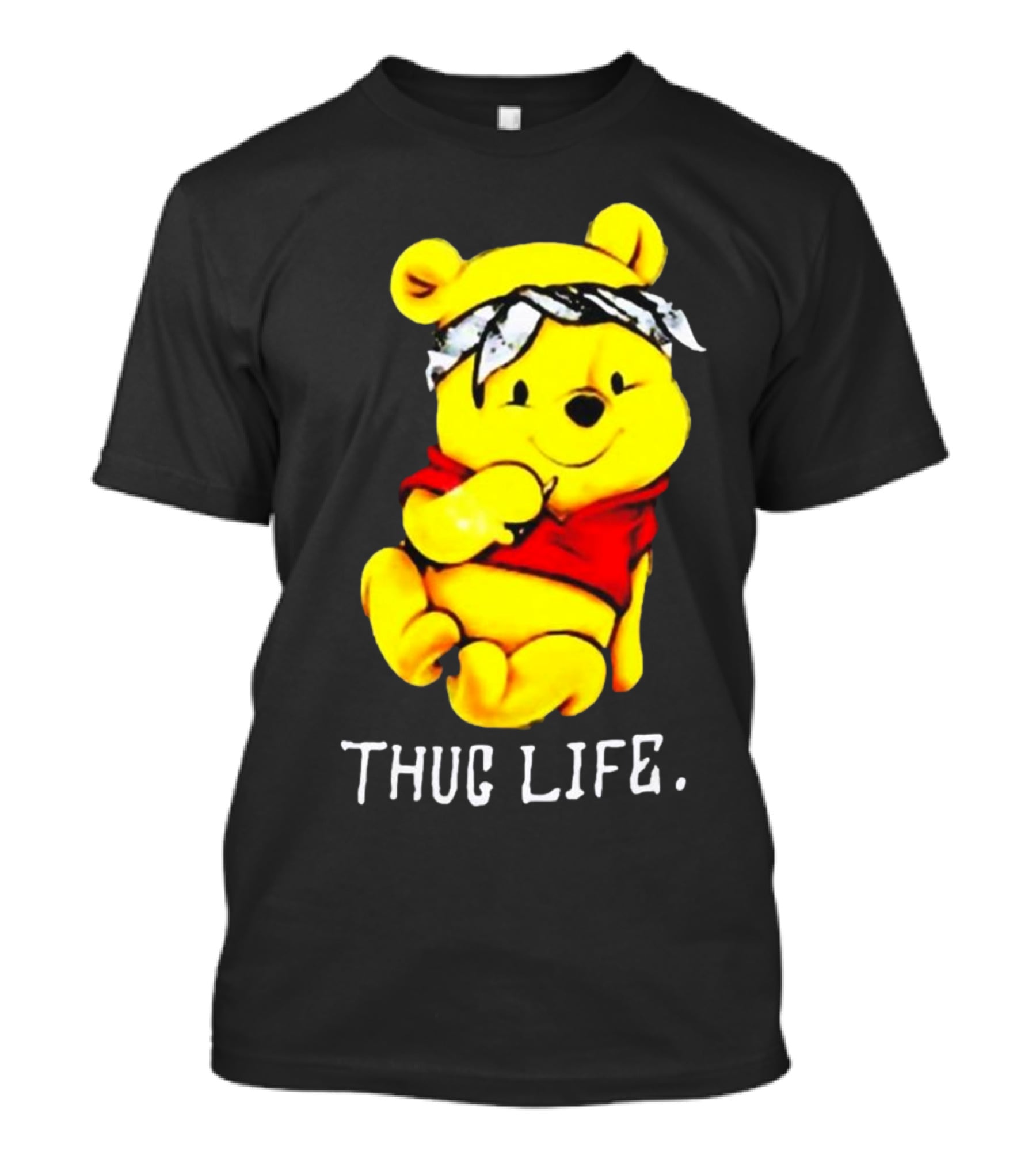 Rare Winnie The Pooh Thug Life Bandana T-Shirt