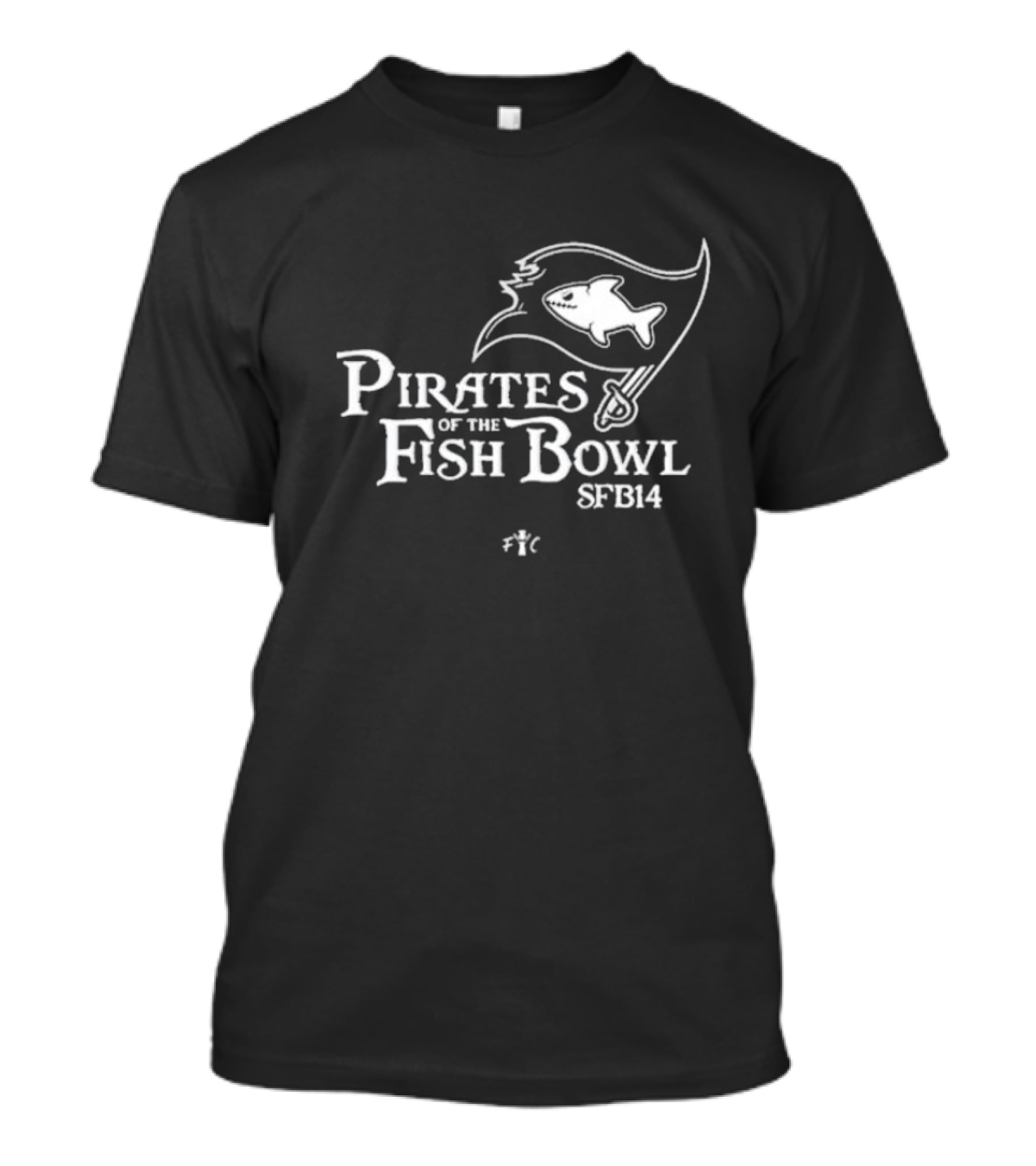 Pirates Of The Fish Bowl SFB14 Flag Shark T-Shirt