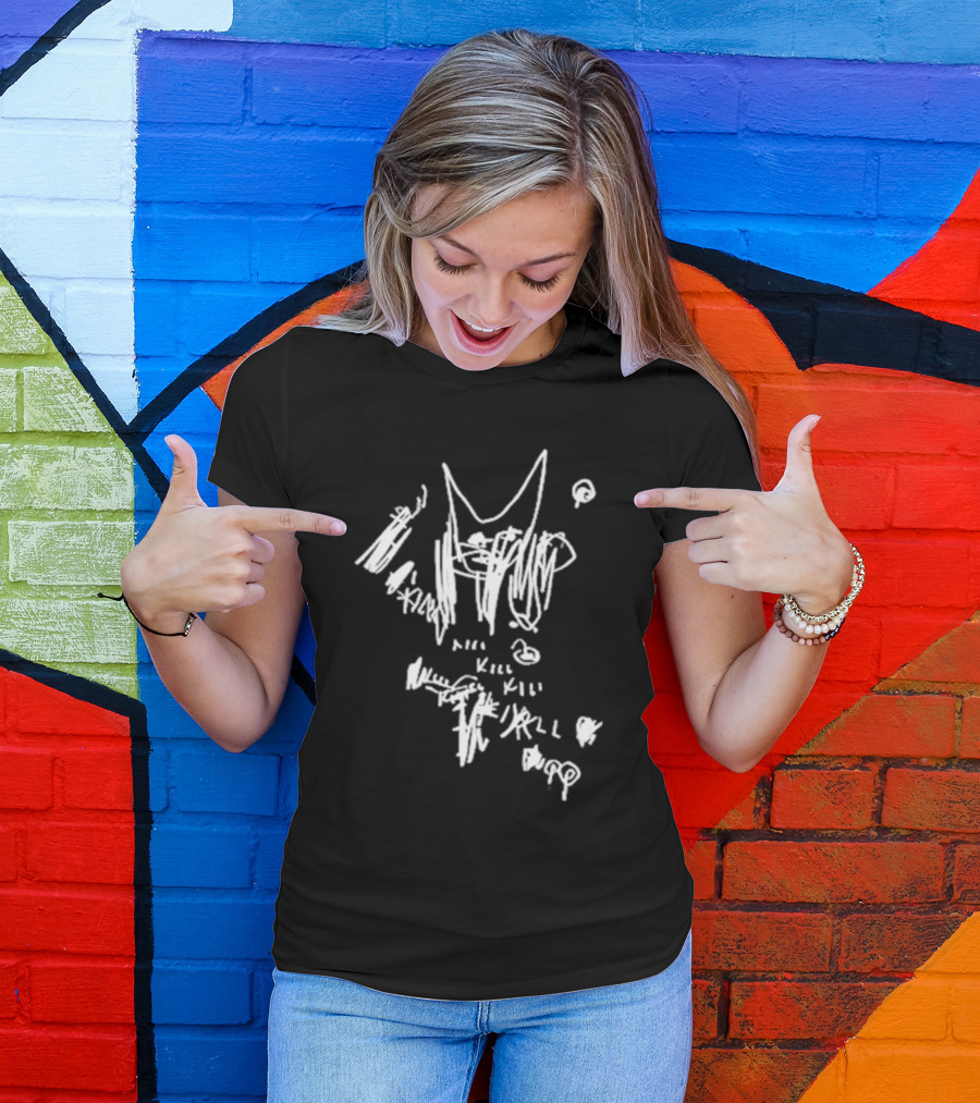 Poppy Updates Kill Kill Kill Scribble T-Shirt