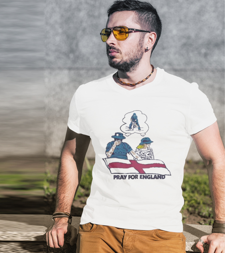 Pray For England Cricket Flag St George's Cross Fan Support T-Shirt