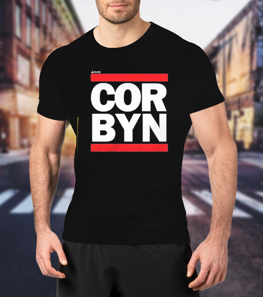 Thtc Corbyn Bold Red Framed Text T-Shirt