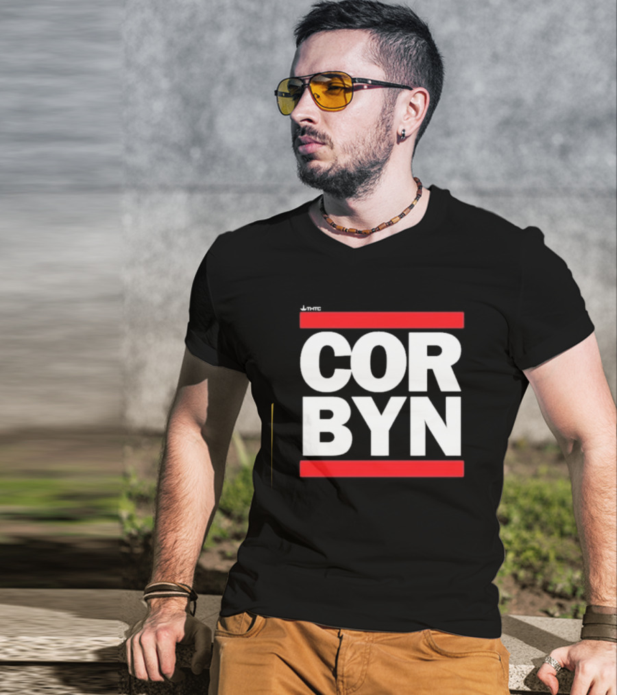 Thtc Corbyn Bold Red Framed Text T-Shirt