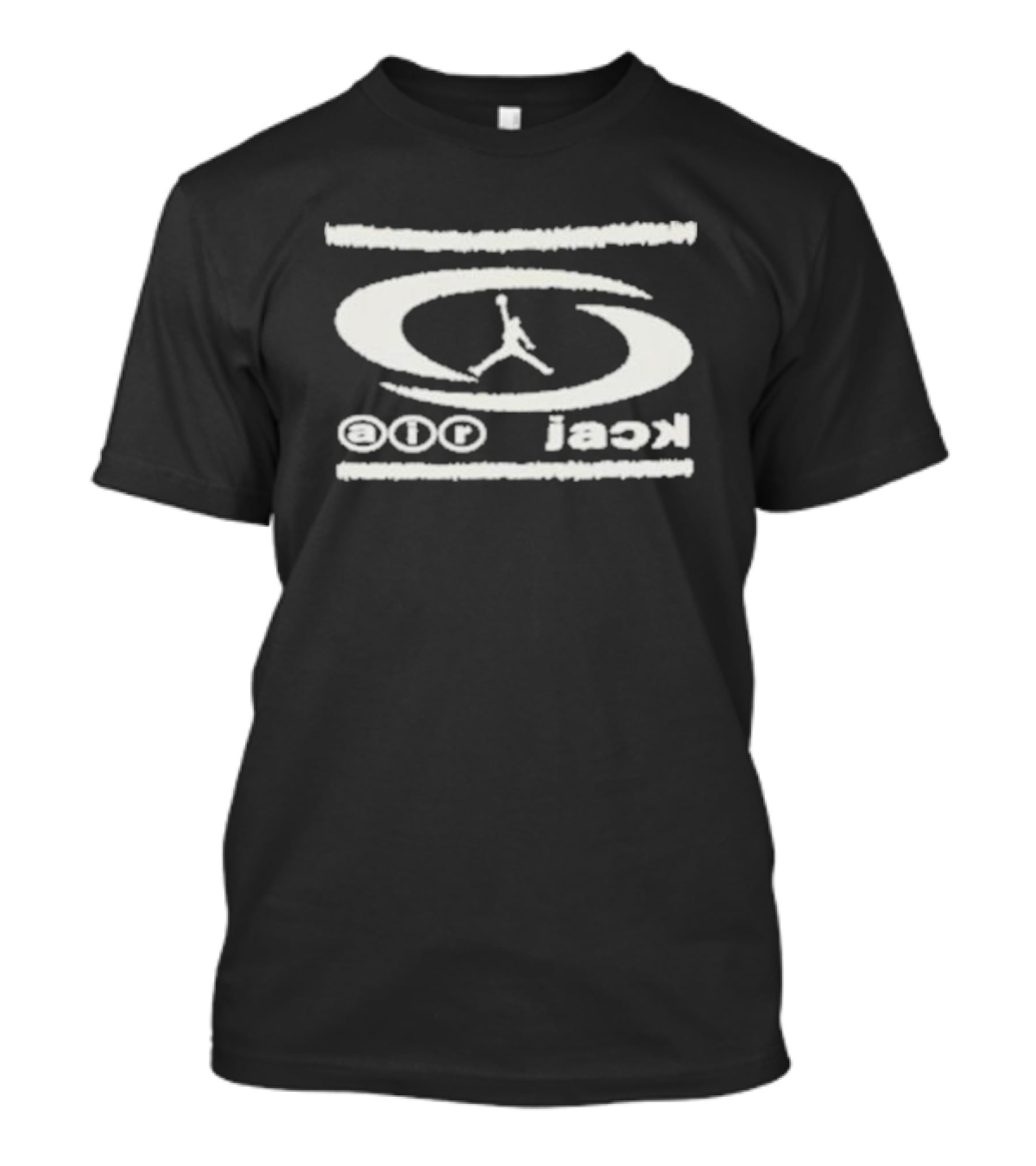 Ovrnundr Travis Scott Air Jack Jumpman Logo Reversed T-Shirt