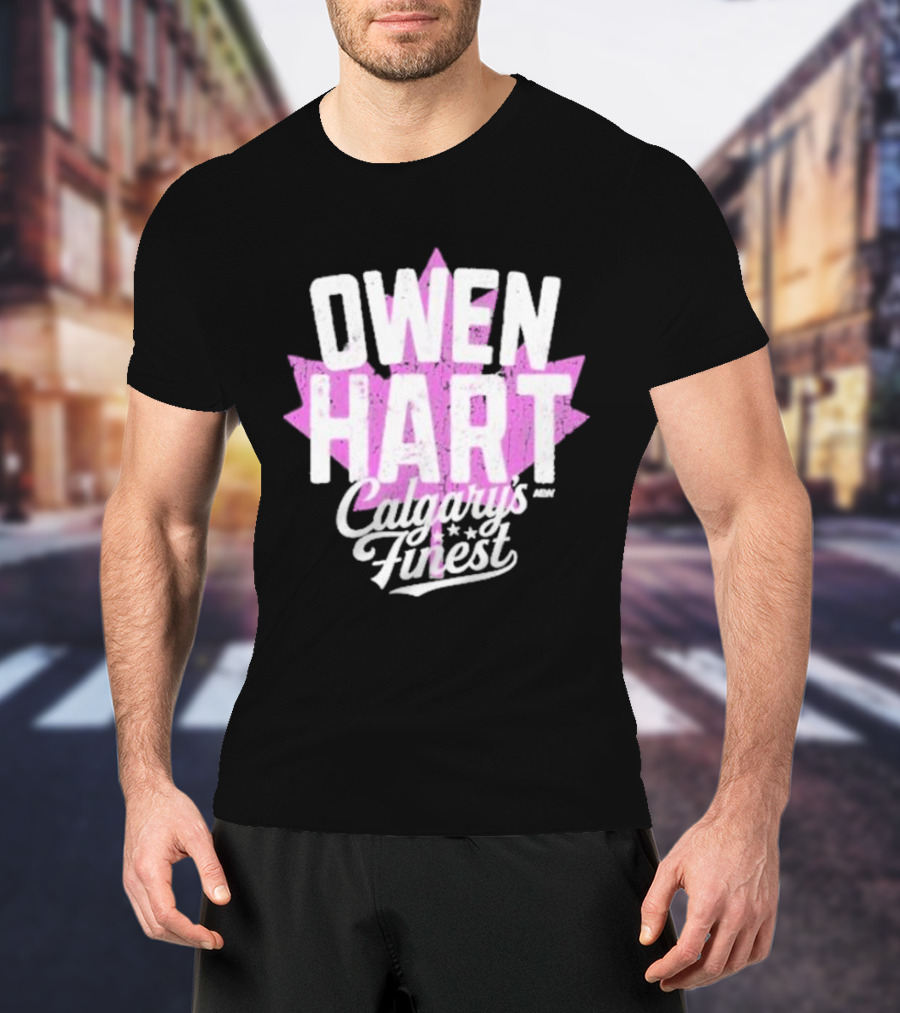 Owen Hart Calgary’s Finest Maple Leaf T-Shirt
