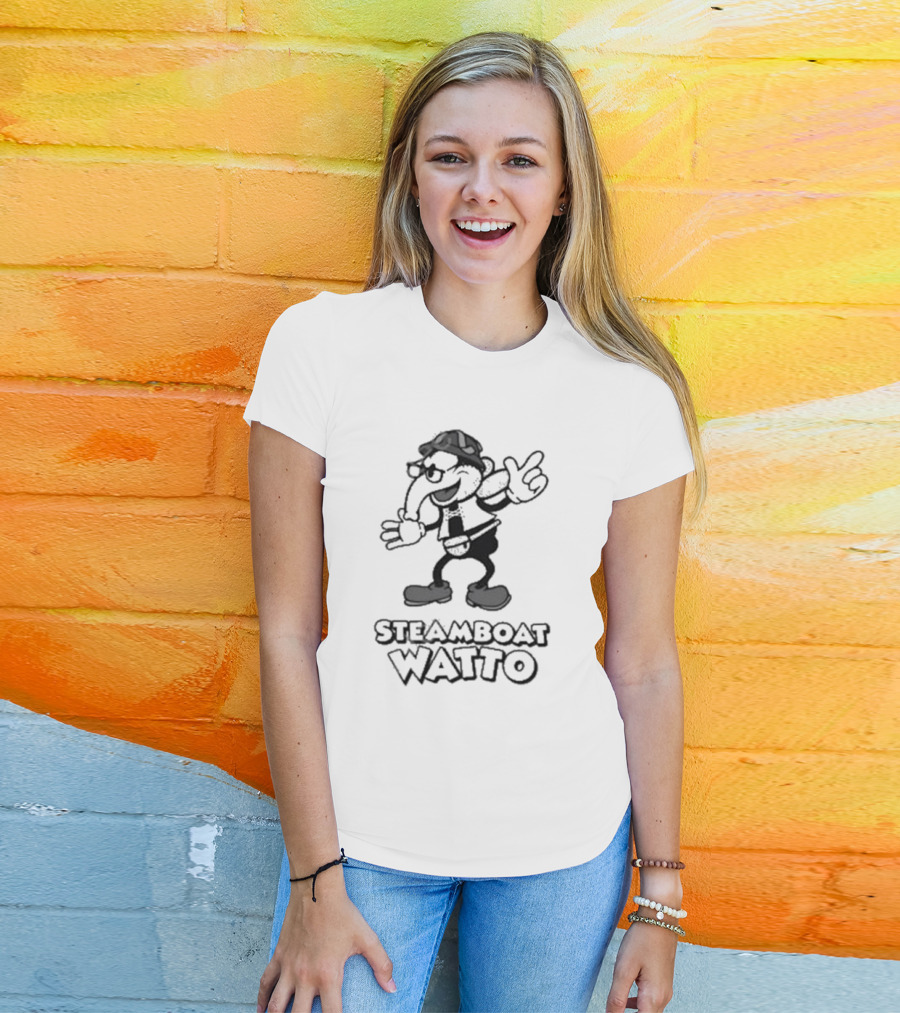 Steamboat Watto Cartoon Mashup Patrick Cotnoir T-Shirt