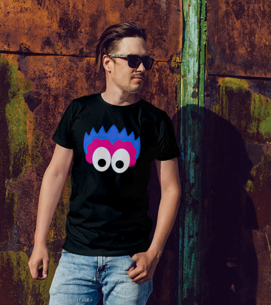 Phan Eyes Blue And Pink Monster Face T-Shirt
