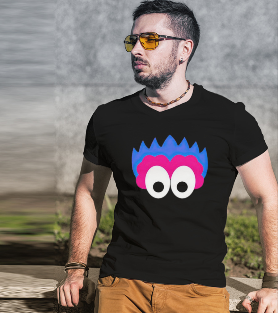 Phan Eyes Blue And Pink Monster Face T-Shirt