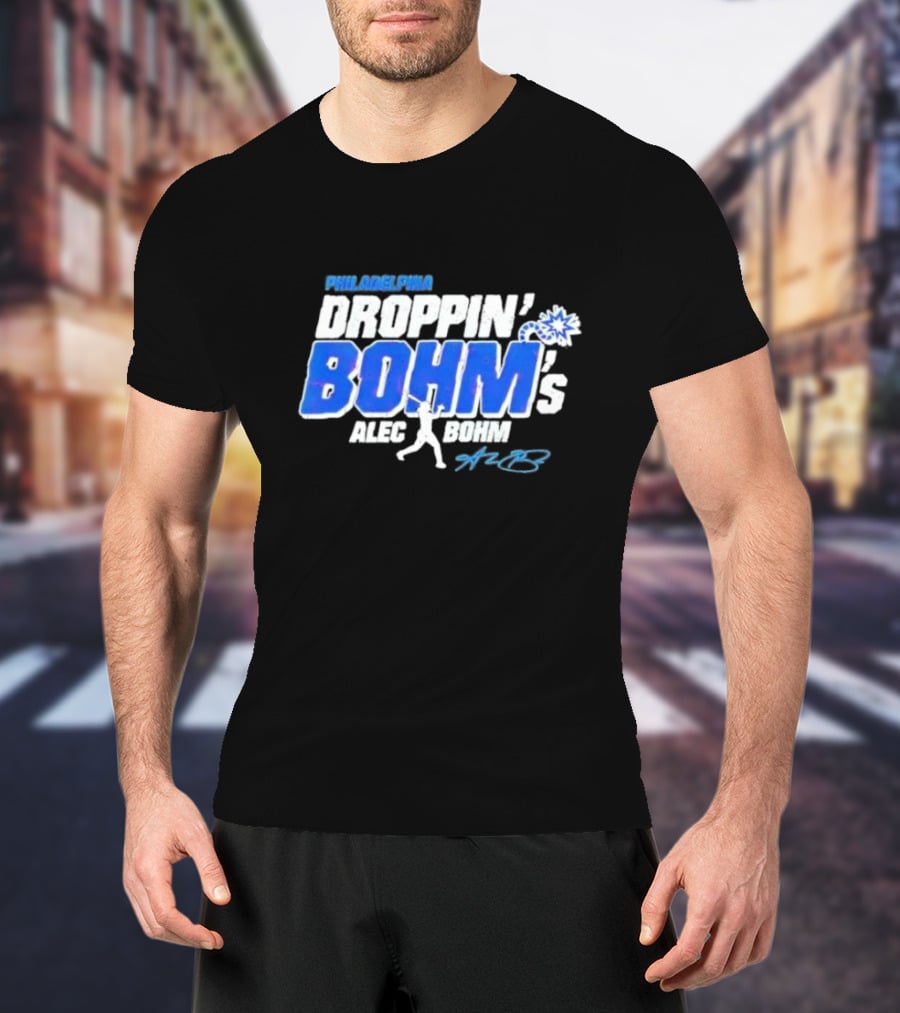 Philadelphia Droppin Bohm’s Alec Bohm Signature Baseball Text T-Shirt