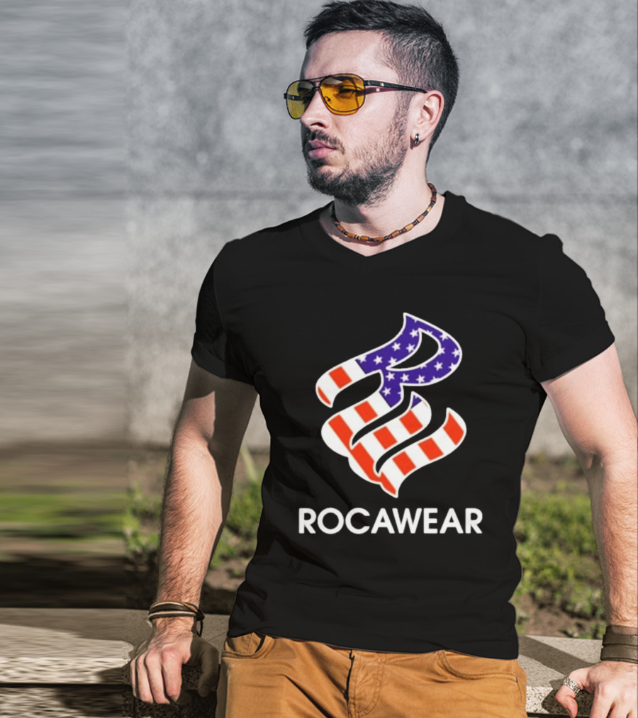 Kai Cenat Wearing Rocawear American Flag T-Shirt