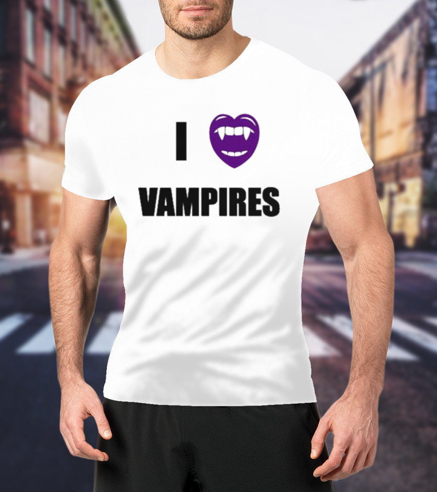 Olivia Rodrigo I Heart Purple Fanged Vampires T-Shirt